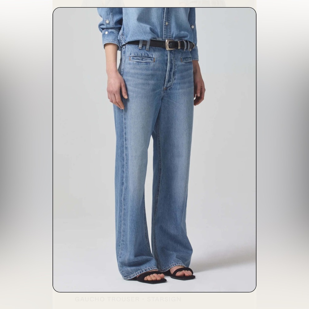 Citizens Of Humanity Blue Flare & Wide Leg Jeans